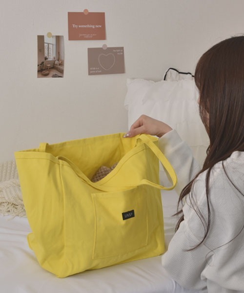 VIBGYOR Women（ヴィブジョー　ウィメン）の「【float】《大容量》ビビッドカラー マルチ トートバッグ 【A4サイズ収納可能】（トートバッグ・レディース・グリーン/オレンジ/イエロー/ピンク・FREE）」の9枚目の写真