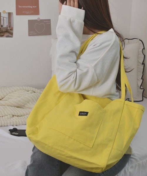 VIBGYOR Women（ヴィブジョー　ウィメン）の「【float】《大容量》ビビッドカラー マルチ トートバッグ 【A4サイズ収納可能】（トートバッグ・レディース・グリーン/オレンジ/イエロー/ピンク・FREE）」の12枚目の写真