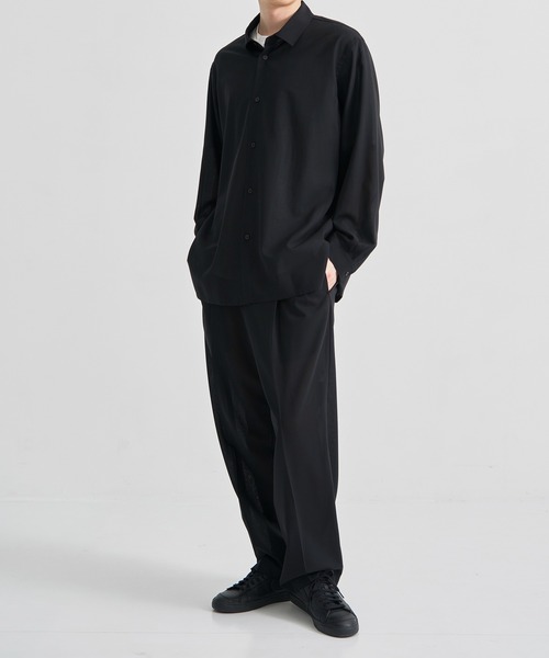 ATON / エイトン】TWIST WOOL TROPICAL OVERSIZED SHIRT（シャツ