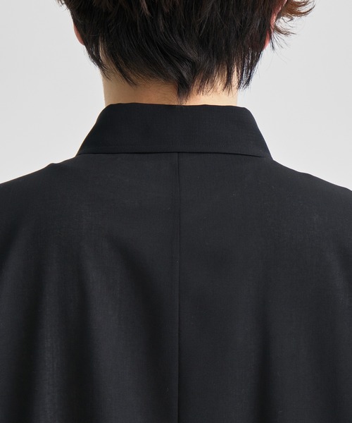 ATON(エイトン)の「【ATON / エイトン】TWIST WOOL TROPICAL OVERSIZED SHIRT(シャツ/ブラウス・メンズ・ブラック/グレー・2/4/6)」の10枚目の写真