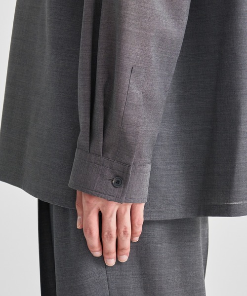 ATON / エイトン】TWIST WOOL TROPICAL OVERSIZED SHIRT（シャツ