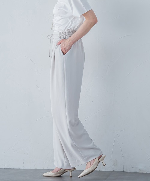 LAUTREAMONT(ロートレアモン)の「キレイ×リラックス アムンゼンワイドパンツ≪洗濯機で洗える≫(その他パンツ・レディース・ベージュ/ブラック/チャコールグレー/ライトブルー・7号/9号/11号)」の7枚目の写真