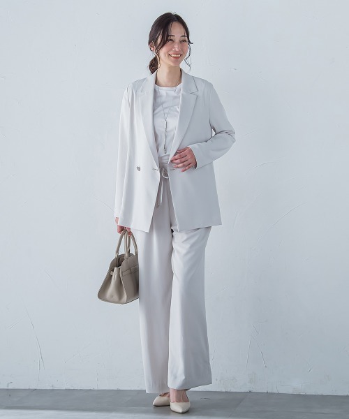 LAUTREAMONT(ロートレアモン)の「キレイ×リラックス アムンゼンワイドパンツ≪洗濯機で洗える≫(その他パンツ・レディース・ベージュ/ブラック/チャコールグレー/ライトブルー・7号/9号/11号)」の8枚目の写真