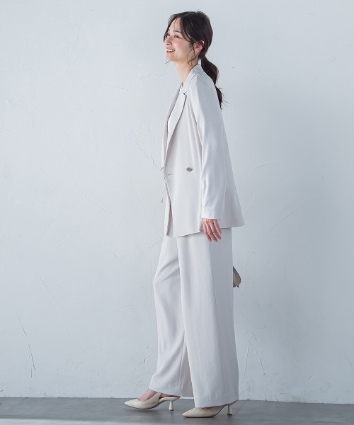 LAUTREAMONT(ロートレアモン)の「キレイ×リラックス アムンゼンワイドパンツ≪洗濯機で洗える≫(その他パンツ・レディース・ベージュ/ブラック/チャコールグレー/ライトブルー・7号/9号/11号)」の12枚目の写真