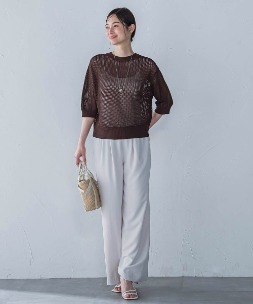 LAUTREAMONT(ロートレアモン)の「キレイ×リラックス アムンゼンワイドパンツ≪洗濯機で洗える≫(その他パンツ・レディース・ベージュ/ブラック/チャコールグレー/ライトブルー・7号/9号/11号)」の19枚目の写真