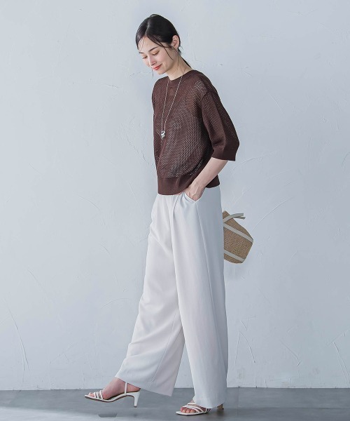 LAUTREAMONT(ロートレアモン)の「キレイ×リラックス アムンゼンワイドパンツ≪洗濯機で洗える≫(その他パンツ・レディース・ベージュ/ブラック/チャコールグレー/ライトブルー・7号/9号/11号)」の21枚目の写真