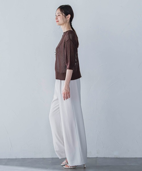 LAUTREAMONT(ロートレアモン)の「キレイ×リラックス アムンゼンワイドパンツ≪洗濯機で洗える≫(その他パンツ・レディース・ベージュ/ブラック/チャコールグレー/ライトブルー・7号/9号/11号)」の22枚目の写真