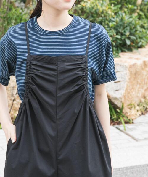 FORK&SPOON（フォークアンドスプーン）の「FORK&SPOON　マルチカラーボーダーTシャツ（Tシャツ/カットソー・レディース・ネイビー/ブラック/グリーン・1）」の3枚目の写真