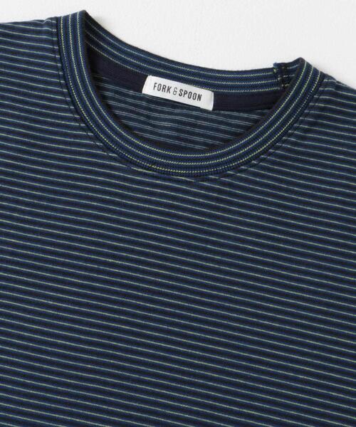 FORK&SPOON（フォークアンドスプーン）の「FORK&SPOON　マルチカラーボーダーTシャツ（Tシャツ/カットソー・レディース・ネイビー/ブラック/グリーン・1）」の13枚目の写真