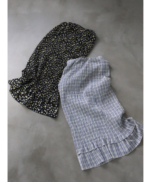 Katrin TOKYO（カトリーントーキョー）の「shirring long skirt（スカート・レディース・チェック/ブラック系その他・FREE/XS）」の3枚目の写真