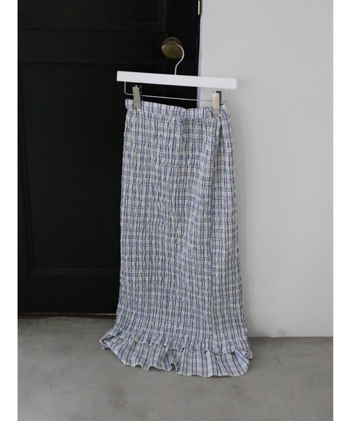 Katrin TOKYO（カトリーントーキョー）の「shirring long skirt（スカート・レディース・チェック/ブラック系その他・FREE/XS）」の8枚目の写真