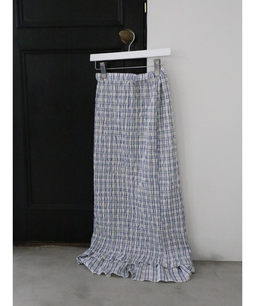 Katrin TOKYO（カトリーントーキョー）の「shirring long skirt（スカート・レディース・チェック/ブラック系その他・FREE/XS）」の9枚目の写真
