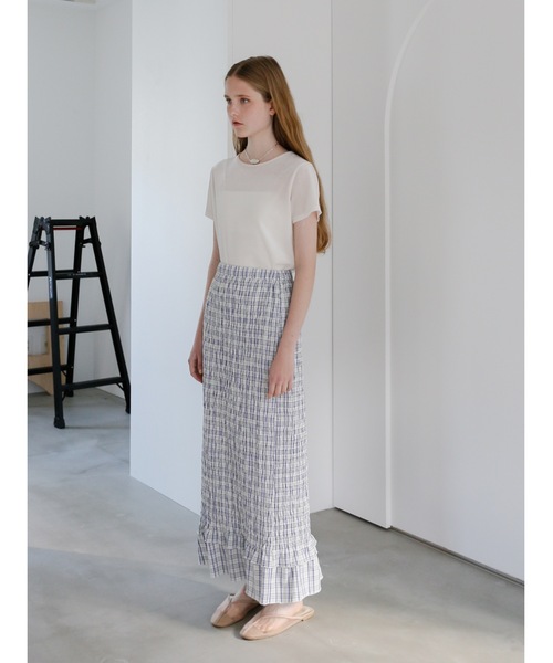 Katrin TOKYO（カトリーントーキョー）の「shirring long skirt（スカート・レディース・チェック/ブラック系その他・FREE/XS）」の13枚目の写真