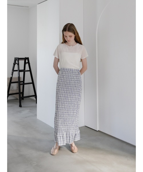 Katrin TOKYO（カトリーントーキョー）の「shirring long skirt（スカート・レディース・チェック/ブラック系その他・FREE/XS）」の14枚目の写真