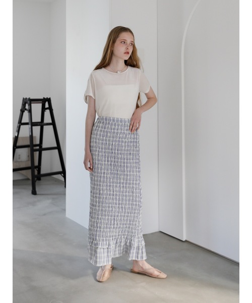 Katrin TOKYO（カトリーントーキョー）の「shirring long skirt（スカート・レディース・チェック/ブラック系その他・FREE/XS）」の15枚目の写真
