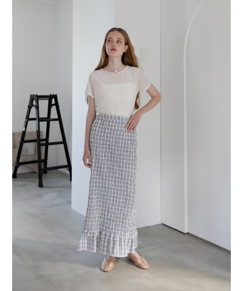 Katrin TOKYO（カトリーントーキョー）の「shirring long skirt（スカート・レディース・チェック/ブラック系その他・FREE/XS）」の16枚目の写真