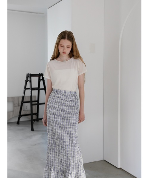 Katrin TOKYO（カトリーントーキョー）の「shirring long skirt（スカート・レディース・チェック/ブラック系その他・FREE/XS）」の18枚目の写真