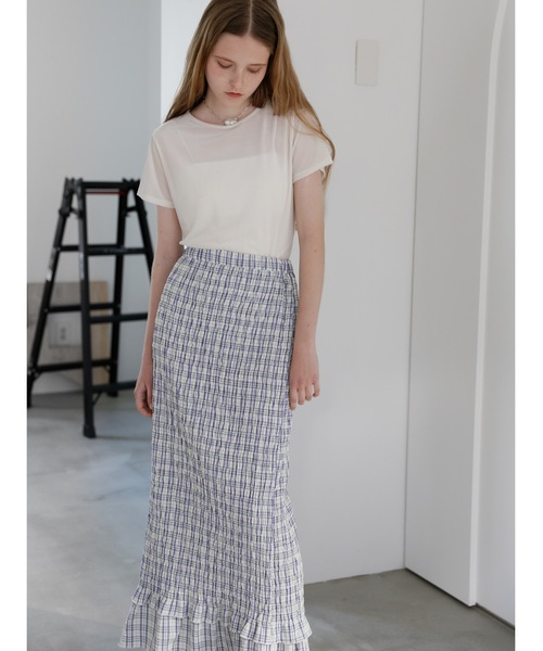 Katrin TOKYO（カトリーントーキョー）の「shirring long skirt（スカート・レディース・チェック/ブラック系その他・FREE/XS）」の19枚目の写真