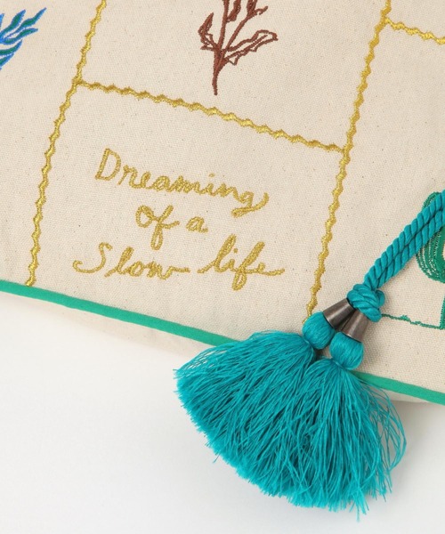 BAYFLOW（ベイフロー）の「[A4サイズ収納可]刺繍巾着トート（トートバッグ・レディース・グリーン/ピンク・FREE）」の21枚目の写真