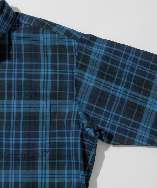 FREAK'S STORE（フリークスストア）の「インド製 リラックスフィット ダークマドラスチェック ボタンダウンシャツ ショートスリーブ（シャツ/ブラウス・メンズ・グリーン/ネイビー・MEDIUM/LARGE）」の16枚目の写真