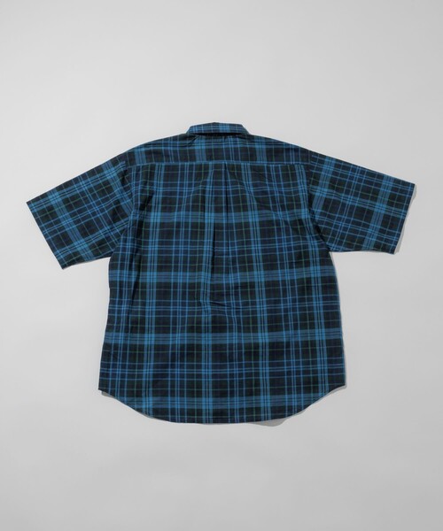 FREAK'S STORE（フリークスストア）の「インド製 リラックスフィット ダークマドラスチェック ボタンダウンシャツ ショートスリーブ（シャツ/ブラウス・メンズ・グリーン/ネイビー・MEDIUM/LARGE）」の21枚目の写真