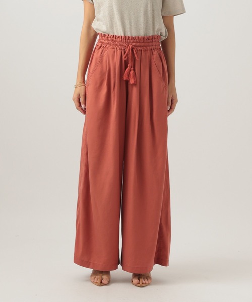 BAYFLOW（ベイフロー）の「[さらっとした穿き心地]テンセル(TM)繊維混ワイドパンツ（その他パンツ・レディース・グレイッシュベージュ/チャコール/テラコッタ/カーキ・FREE）」の12枚目の写真