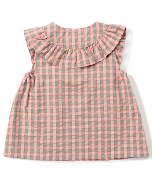 BREEZE（ブリーズ）の「【セットアップ可/WEB限定】チェックフリルチュニック_ジュニア対応（チュニック・キッズ・ブルー/イエロー/ピンク・90/100/110/120/130/140）」の17枚目の写真