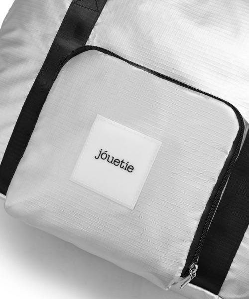 jouetie（ジュエティ）の「メタリックナイロン　折り畳みラージボストンバッグ大容量（スーツケース/キャリーバッグ・レディース・シルバー/ブラック・FREE）」の13枚目の写真