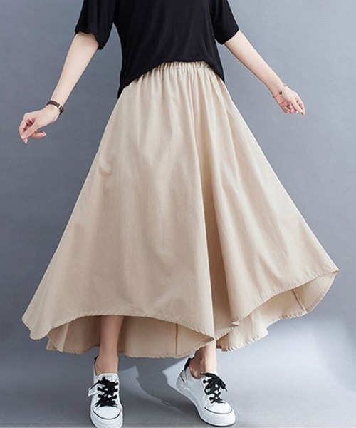 SallyLunn(サリーラン)の「ウエストゴムキュロットパンツ(その他パンツ・レディース・ベージュ/ブラック/ネイビー/カーキ・FREE)」の2枚目の写真