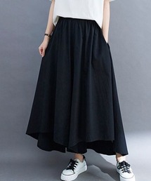 ウエストゴムキュロットパンツ