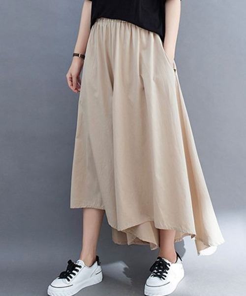 SallyLunn(サリーラン)の「ウエストゴムキュロットパンツ(その他パンツ・レディース・ベージュ/ブラック/ネイビー/カーキ・FREE)」の6枚目の写真
