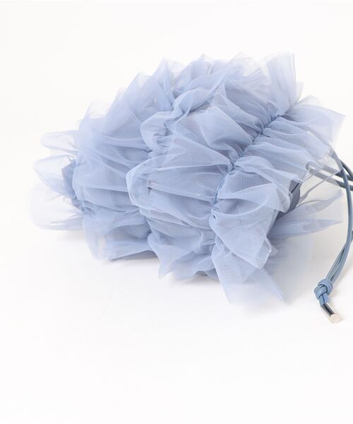 MIAN (ミアン)の「【MIAN】2wayボリュームチュールフリル ドロスト巾着バッグ ショルダーバッグ 結婚式 二次会 オケージョン / 2251-299-1(ショルダーバッグ・レディース・ブラック/ピンク/ブルー/グレー・FREE)」の5枚目の写真