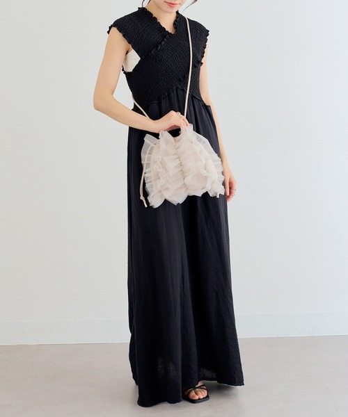 MIAN (ミアン)の「【MIAN】2wayボリュームチュールフリル ドロスト巾着バッグ ショルダーバッグ 結婚式 二次会 オケージョン / 2251-299-1(ショルダーバッグ・レディース・ブラック/ピンク/ブルー/グレー・FREE)」の21枚目の写真