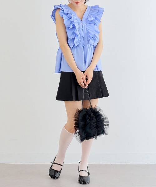 MIAN (ミアン)の「【MIAN】2wayボリュームチュールフリル ドロスト巾着バッグ ショルダーバッグ 結婚式 二次会 オケージョン / 2251-299-1(ショルダーバッグ・レディース・ブラック/ピンク/ブルー/グレー・FREE)」の18枚目の写真