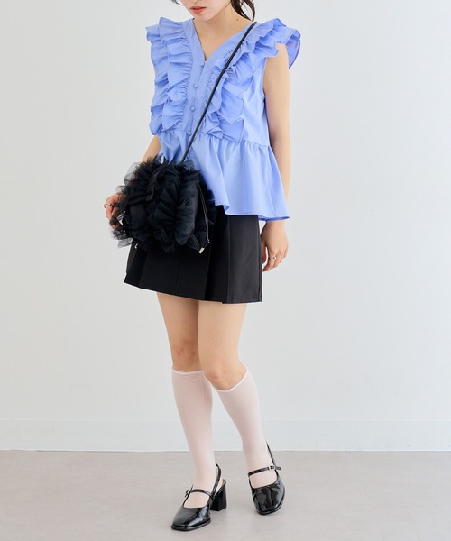 MIAN (ミアン)の「【MIAN】2wayボリュームチュールフリル ドロスト巾着バッグ ショルダーバッグ 結婚式 二次会 オケージョン / 2251-299-1(ショルダーバッグ・レディース・ブラック/ピンク/ブルー/グレー・FREE)」の11枚目の写真