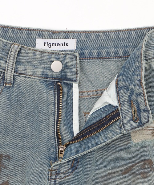 Figments（フィグメンツ）の「ハードダメージデニム（デニムパンツ・レディース・ライトブルー・SMALL/MEDIUM/LARGE）」の5枚目の写真