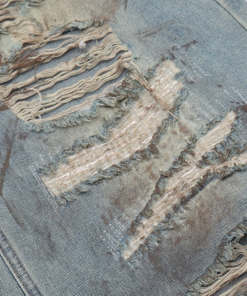 Figments（フィグメンツ）の「ハードダメージデニム（デニムパンツ・レディース・ライトブルー・SMALL/MEDIUM/LARGE）」の3枚目の写真