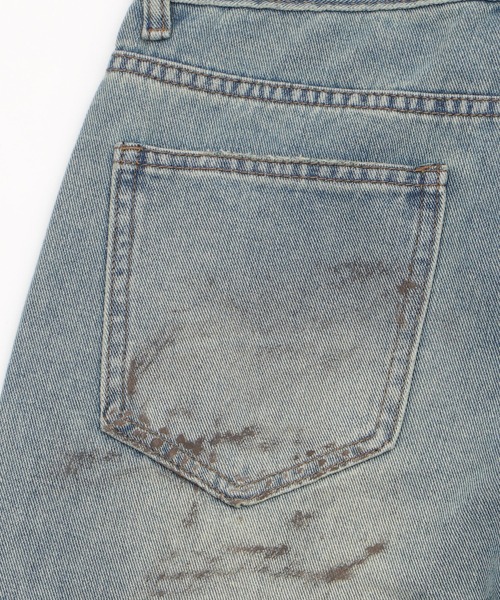 Figments（フィグメンツ）の「ハードダメージデニム（デニムパンツ・レディース・ライトブルー・SMALL/MEDIUM/LARGE）」の2枚目の写真