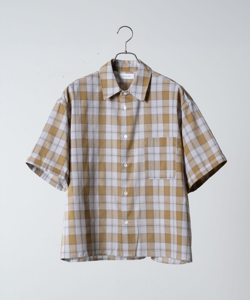 INTER FACTORY（インターファクトリー）の「Ryo - Gren Check Short Shirt / グレンチェックショートシャツ　made in INTER FACTORY（シャツ/ブラウス・メンズ・イエロー/ブラック・MEDIUM/LARGE）」の19枚目の写真