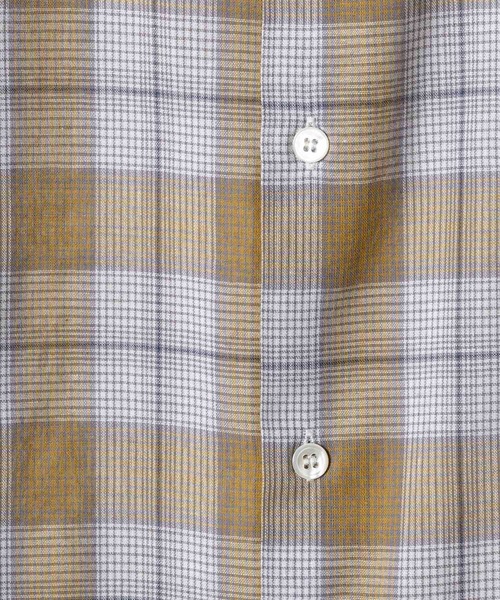 INTER FACTORY（インターファクトリー）の「Ryo - Gren Check Short Shirt / グレンチェックショートシャツ　made in INTER FACTORY（シャツ/ブラウス・メンズ・イエロー/ブラック・MEDIUM/LARGE）」の20枚目の写真