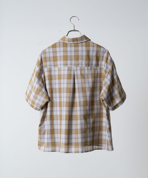 INTER FACTORY（インターファクトリー）の「Ryo - Gren Check Short Shirt / グレンチェックショートシャツ　made in INTER FACTORY（シャツ/ブラウス・メンズ・イエロー/ブラック・MEDIUM/LARGE）」の21枚目の写真