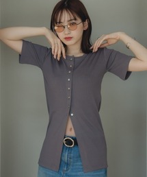 高身長 カットリブカーディガン(トールサイズ)Essenave