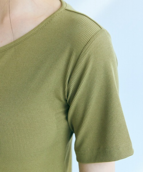 slattgir(スラットジール)の「高身長 カットリブカーディガン(トールサイズ)Essenave(Tシャツ/カットソー・レディース・グレー/イエロー系・LL/3L/4L/5L/M/L)」の5枚目の写真