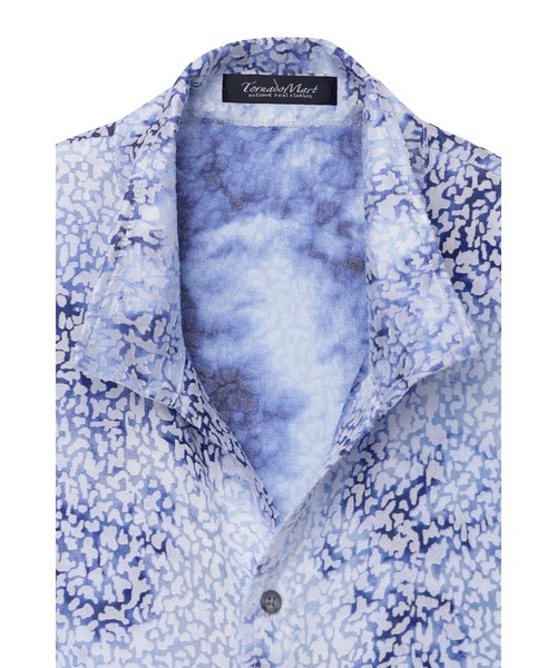 TORNADO MART（トルネードマート）の「TORNADO MART∴レオパードオパールオーシャン半袖シャツ（シャツ/ブラウス・メンズ・ブルー/ベージュ・M/L/LL/XXL）」の6枚目の写真