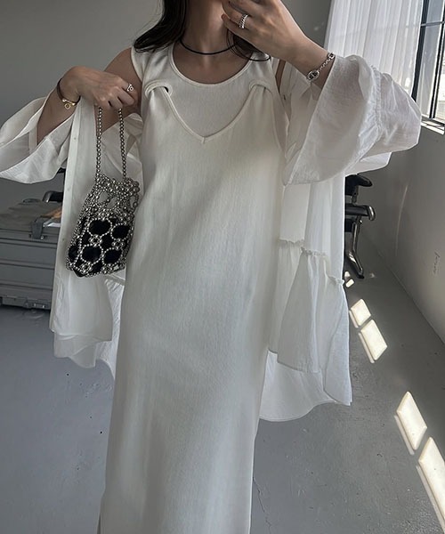 ワンピース WILLFULLY hole tank layered rib OP WILLFULLY official web store（ウィルフリーコウシキツウハン