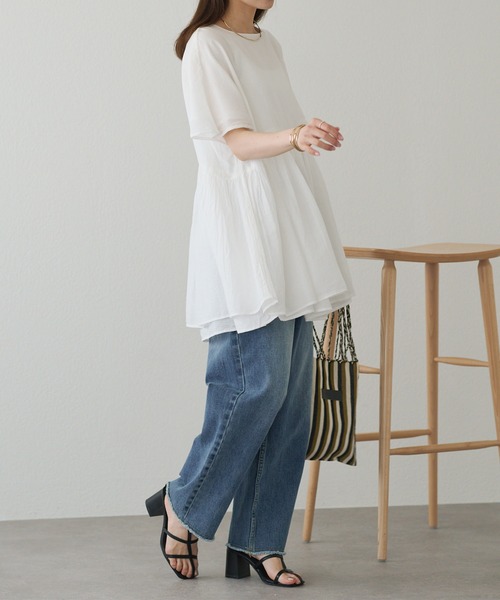 PUAL CE CIN(ピュアルセシン)の「【WEB限定】インドボイルチュニック(シャツ/ブラウス・レディース・ベージュ/レッド/オフホワイト/ブラック・FREE)」の9枚目の写真