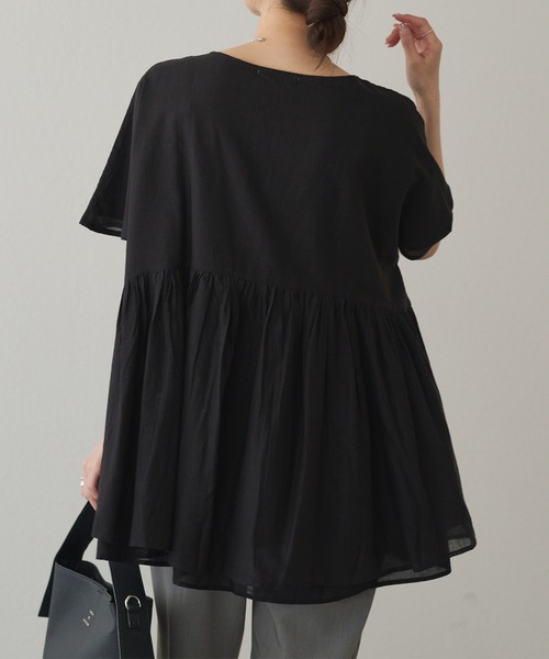 PUAL CE CIN(ピュアルセシン)の「【WEB限定】インドボイルチュニック(シャツ/ブラウス・レディース・ベージュ/レッド/オフホワイト/ブラック・FREE)」の21枚目の写真