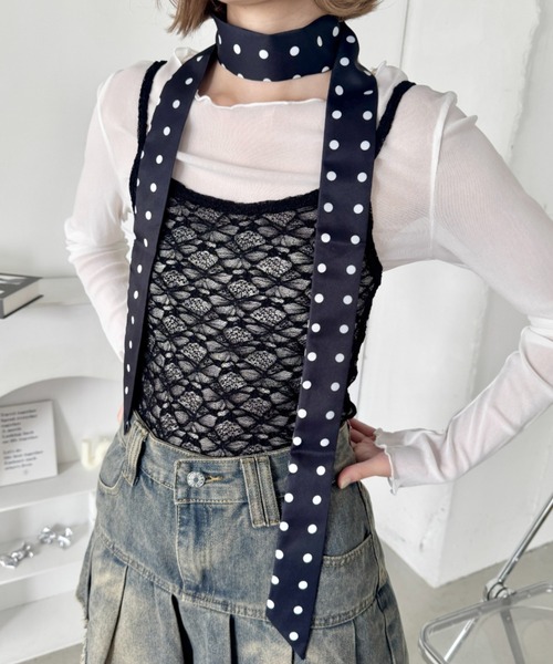 SOLLON.（ソルロン）の「ドット/レオパードアソートネクタイ（ネクタイ・レディース・レオパード/ブラック/ホワイト・FREE）」の11枚目の写真