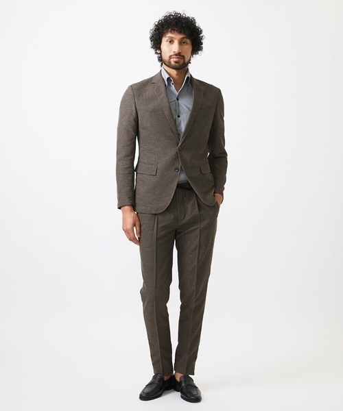 ミッシェルクランオム（MICHEL  HOMME）/カラミメッシュスラックスイージーパンツ　セットアップ カラミメッシュスラックスイージーパンツ セットアップ（スラックス