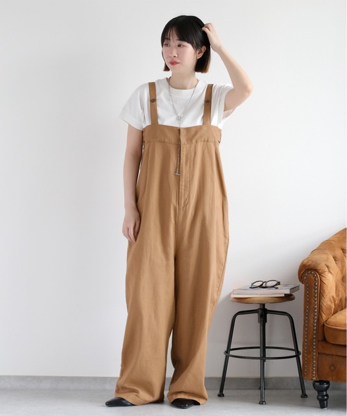 cepo（セポ）の「〈セットアップ対応〉パナマフィッシュサロペット（サロペット/オーバーオール・レディース・ブラック/モカ/オフホワイト・M）」の20枚目の写真